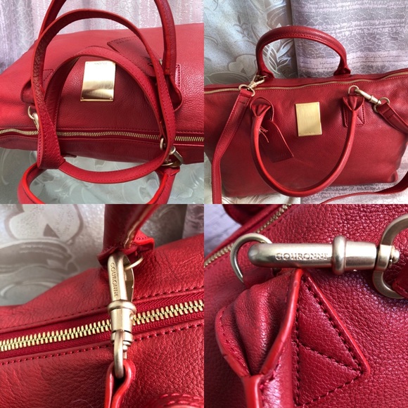 USED GENUINE LEATHER COURONNE BAG-RED - Picture 8 of 8